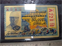 Indy 500 Ticket 36th Race 1952