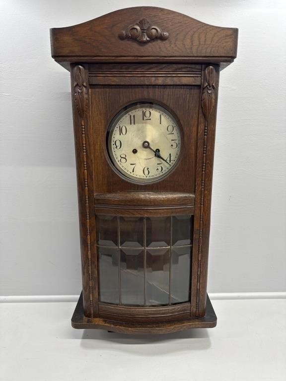 Antique Beveled Glass wall hanging clock