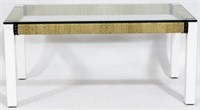 Chelsea House Glass Top Table 19x40x21