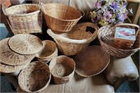 Baskets, woven under plates,