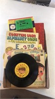 Children’s book on tape and lot of 45s