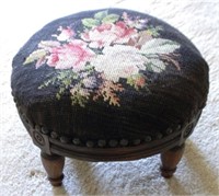 Vintage Needlepoint Stool