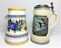 Gerz Beer Stein with Military Scene