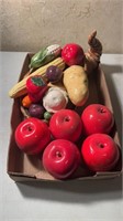 Cornucopia fruits and Vegetables, Glass Apples