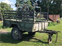 9' X 6' 5"  US Military single axle trailer
