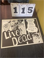 1984 Live Dead Greek Theatre Berkeley Venue Poster