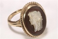 10ct Gold Cameo Ring,