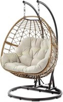 Canvas Sydney Outdoor Patio Egg Swing Chair  Grey