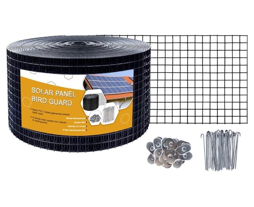 $60 100’ solar panel bird guard