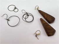 Vintage Wooden Earrings