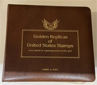 (41) 22KT GOLD REPLICAS OF U.S. STAMPS BOOK
