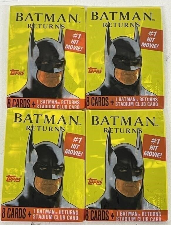 (4) BATMAN TOPPS CARD PACKETS