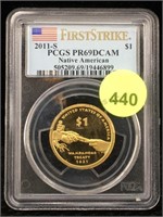 2011 S Sacagawa $1 Pcgc Pf69  Cam