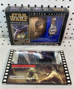 Star Wars watch W/ Display & Film Cels