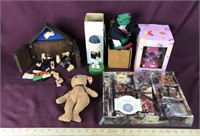 Frog In A Box, Wooden Nativity Set, Disco Light