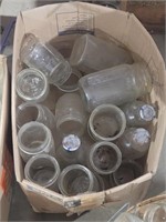 Box W/Assorted Glass Jars