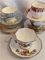 SHELLEY, ROYAL ALBERT TEA CUPS +