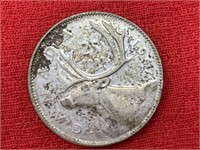 1947 Silver Canadian Quarter