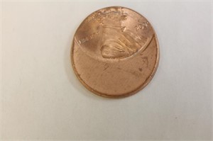 2000 Mint Error Off Center Lincoln Cent
