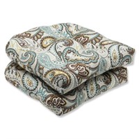 Pillow Perfect Paisley Indoor/Outdoor Chair Seat