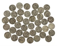 (40) Random Date/Grade Standing Liberty Quarters