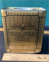 Vintage Tin Treasure Chest