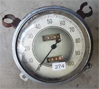 Vintage Speedometer/Odometer About 4 3/4" Diameter