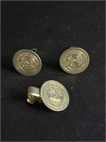 State Tennessee seal cufflinks and tie clip
