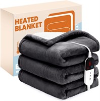BENFOX Heated Blanket 62x84  6 Levels-brown