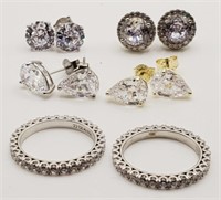 (KC) HSN CZ Sterling Silver Rings (sizes 6) and