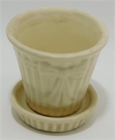 * Vintage Shawnee White Planter - 3 1/2” Diameter