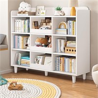 Wooden Cube Bookcase  39W Pearl White