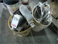 Pail of assorted conduit connectors