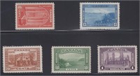 Canada Stamps #241-245 Mint NH (#244 MLH) CV $200