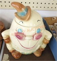 Vintage USA pottery  Humpty Dumpty cookie jar