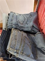 TRAY OF LADY'S JEANS