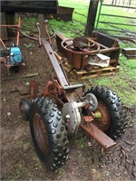 VINTAGE WALK BEHIND CULTIVATOR, MISSING MOTOR