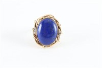 Large Lapis Ladies Ring Set