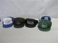 Eight Pre-Owned Trucker Hats Shown