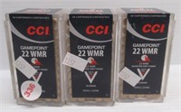 (150) Rounds of CCI game point 22 WMR 40GR JSP
