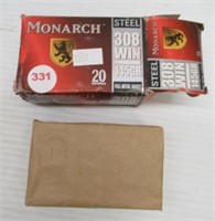 (20) Rounds of Monarch 308 win. 145GR FMJ ammo.