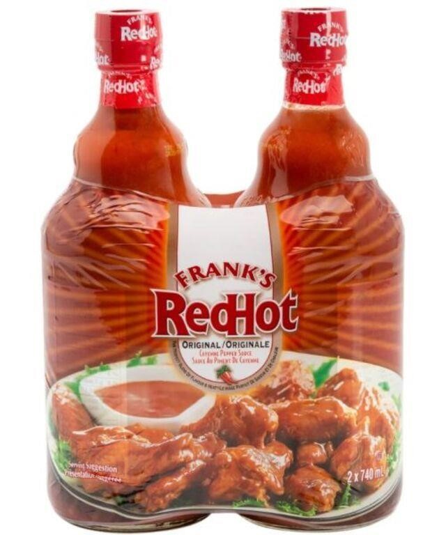 2-Pk Frank's Red Hot Cayenne Pepper Sauce,