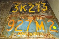 1938 & 1943 License Plates