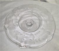 Glass small cake plate
