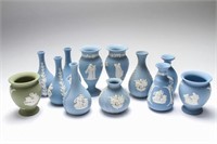 Wedgwood Jasperware Small Vases, Group of 12