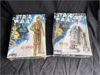 Star Wars 1977 R2D2 and C3PO scale model kits
