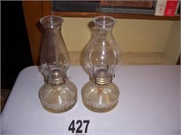 2 OIL LAMPS WITH SHADES