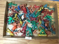 Lot of Plastic Cowboys- Indians - Soldiers Marx?