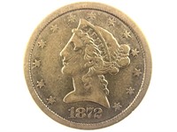 1872-S $5 Gold Half Eagle