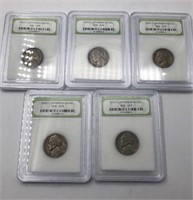 Coin US Jefferson Nickels Circa 1940-1949